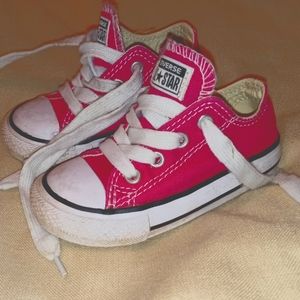 Hot pink toddler chucks